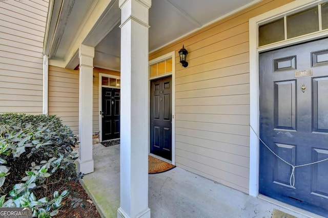 view of doorway to property