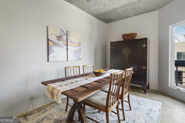 view of dining room