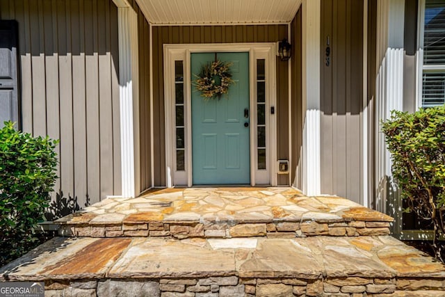 view of doorway to property