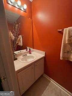 bathroom with vanity