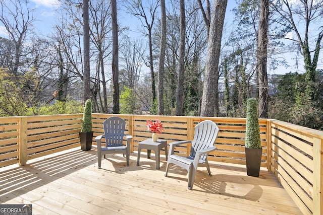 view of wooden terrace