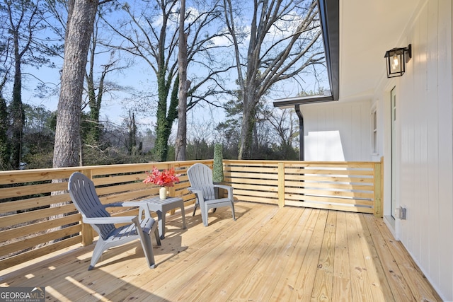 view of wooden deck