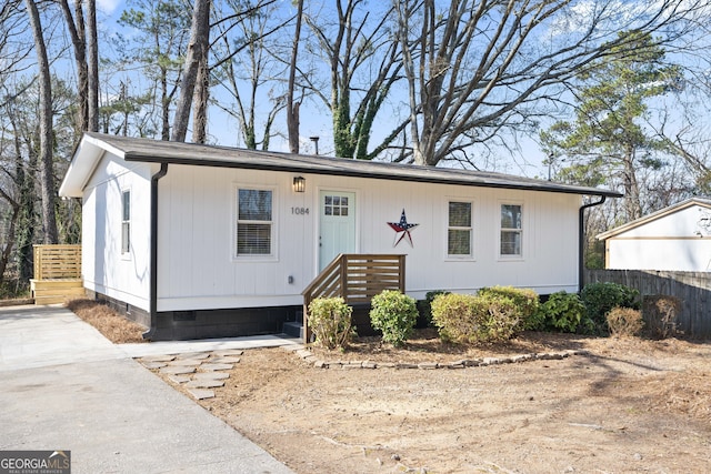 view of front of home