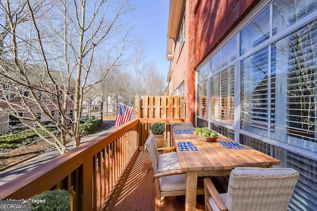 view of wooden terrace