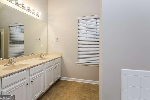 bathroom with vanity