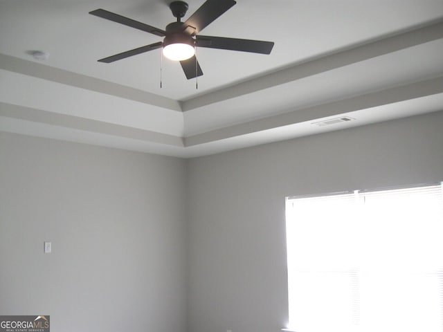 interior details with ceiling fan