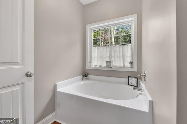 bathroom featuring a bathtub