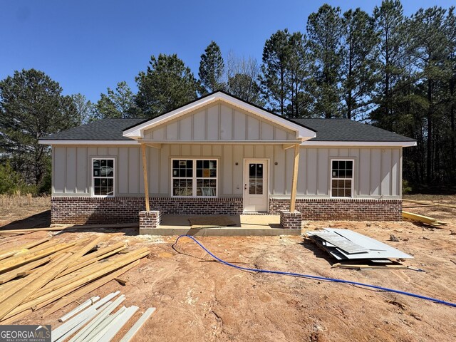 view of unfinished property