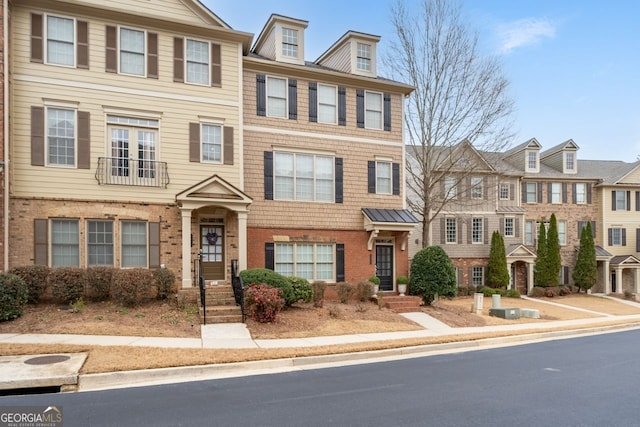 multi unit property with brick siding