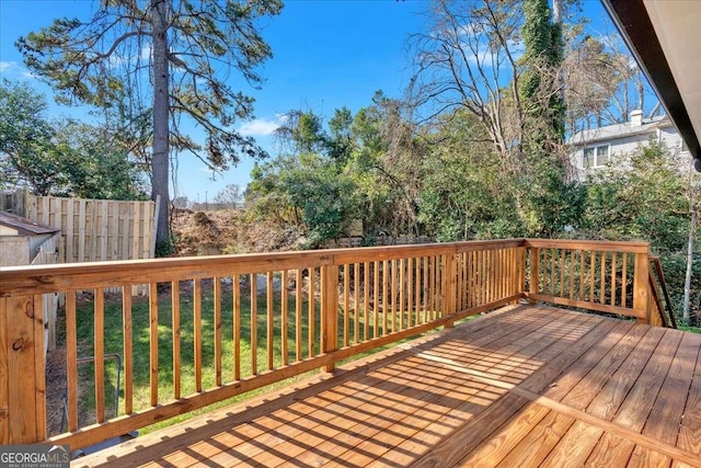 view of wooden deck