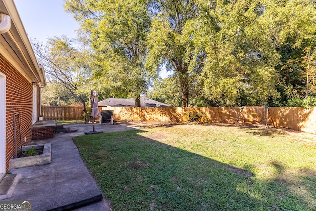 view of yard featuring a patio