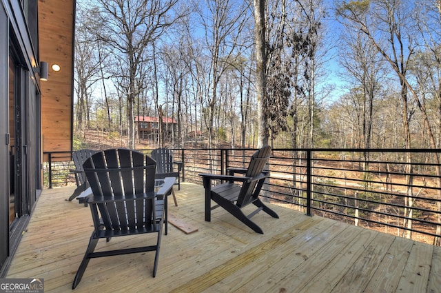 view of wooden deck