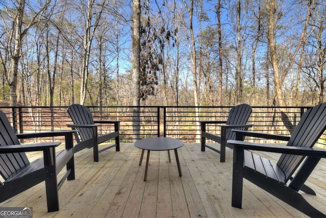 view of wooden terrace