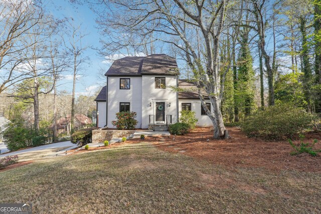 view of property exterior featuring a garage