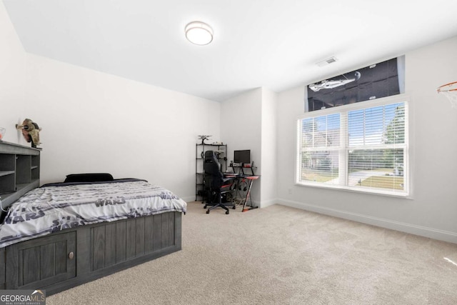 view of carpeted bedroom