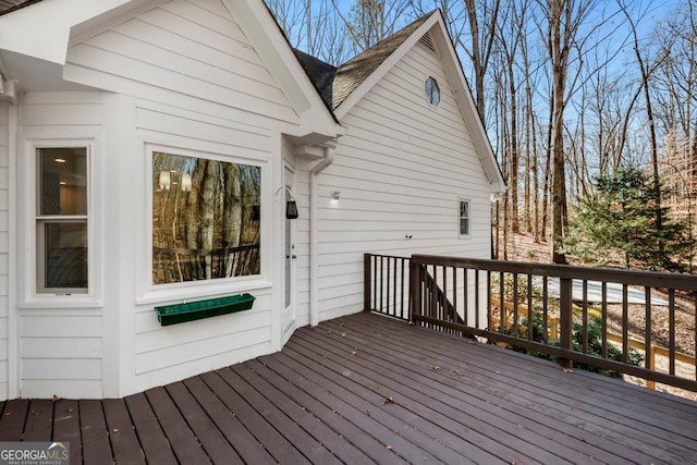 view of wooden deck