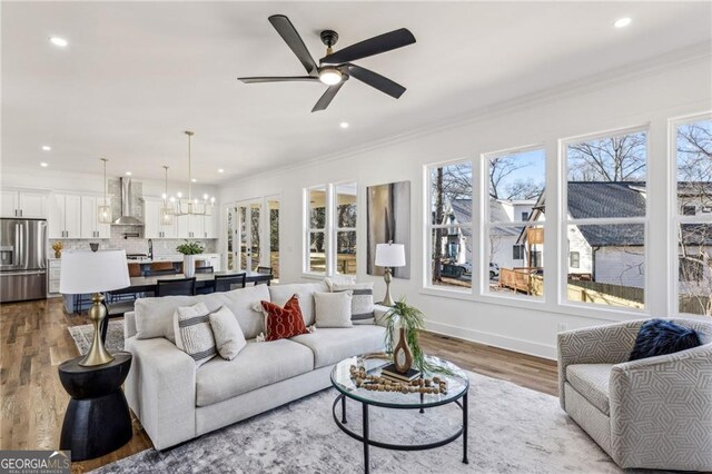 wooden deck with ceiling fan