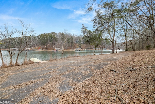 view of yard featuring a water view