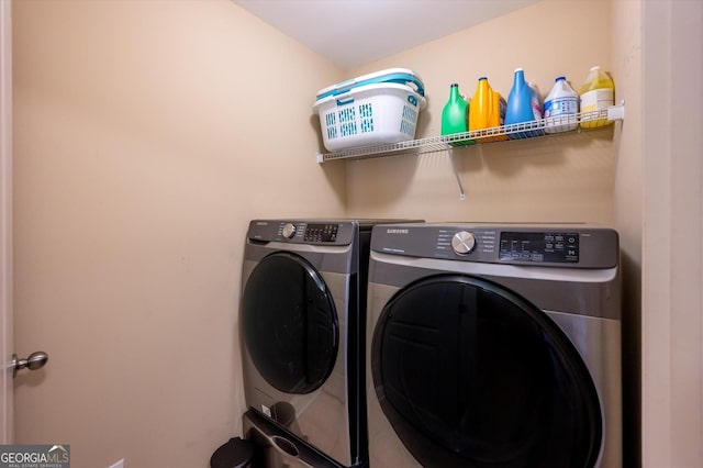 laundry area featuring separate washer and dryer