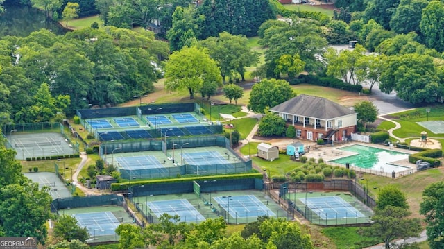 birds eye view of property