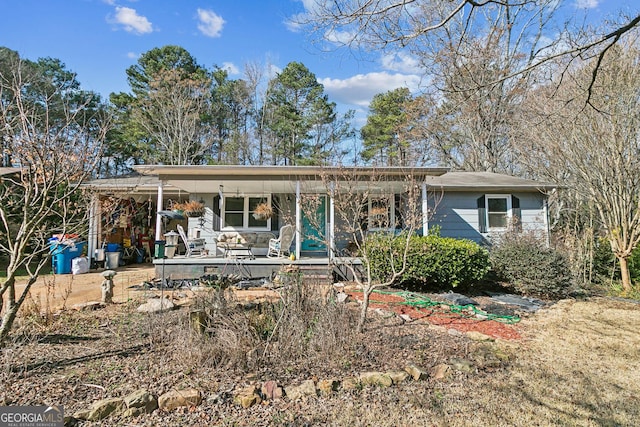 view of front of home with covered porch