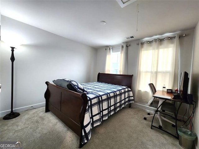 view of carpeted bedroom