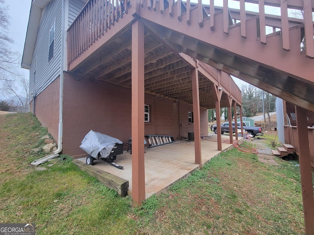 view of patio / terrace featuring a carport