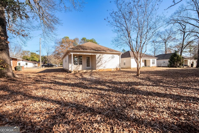 view of rear view of property