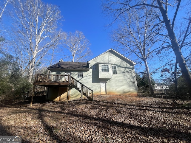 exterior space with a wooden deck