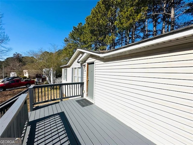 view of wooden deck