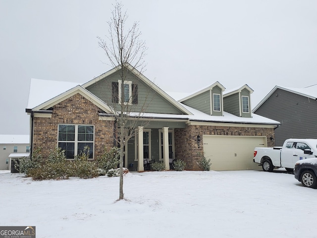 view of front facade with a garage