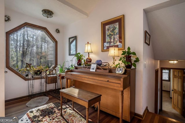 miscellaneous room featuring hardwood / wood-style flooring