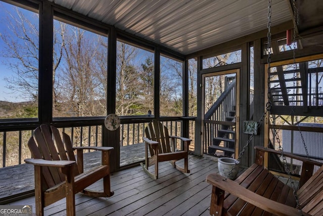 sunroom featuring plenty of natural light