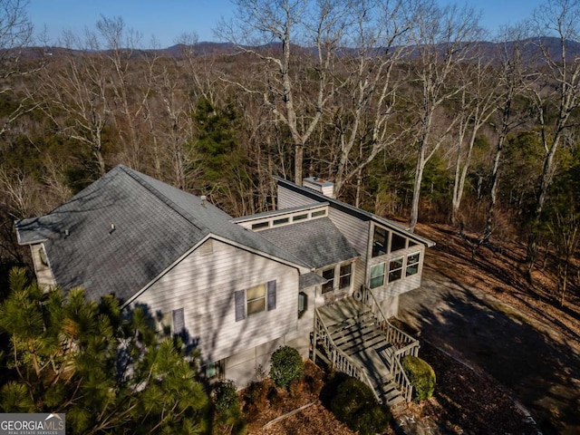 birds eye view of property