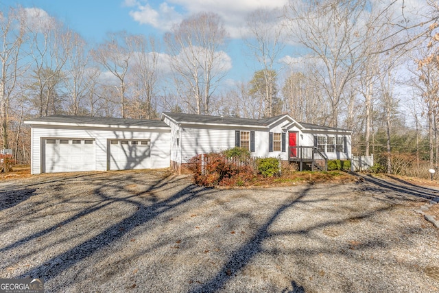 view of front of house featuring a garage