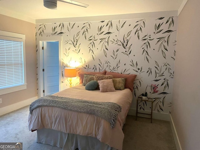 bedroom featuring carpet flooring