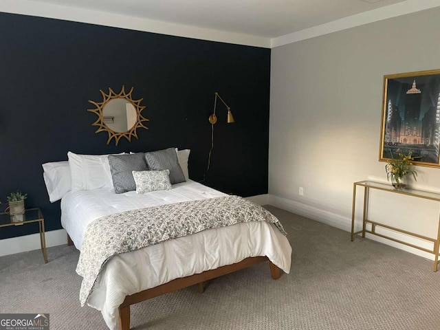 bedroom with carpet floors