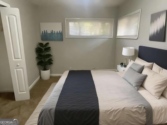 view of carpeted bedroom