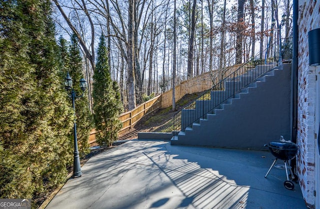 view of patio with grilling area