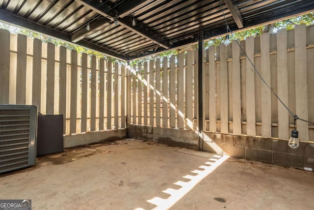 view of patio featuring cooling unit