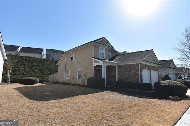 view of property with a garage