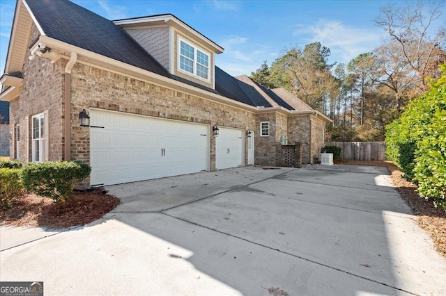 view of home's exterior featuring a garage