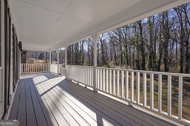 view of wooden deck