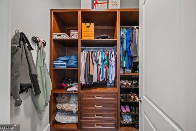 view of closet