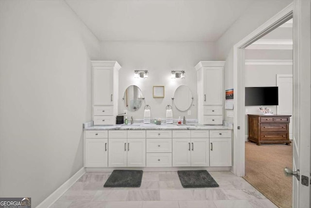 bathroom with vanity