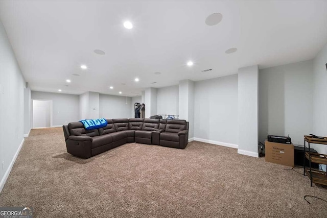 view of carpeted living room