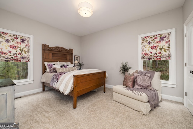 view of carpeted bedroom