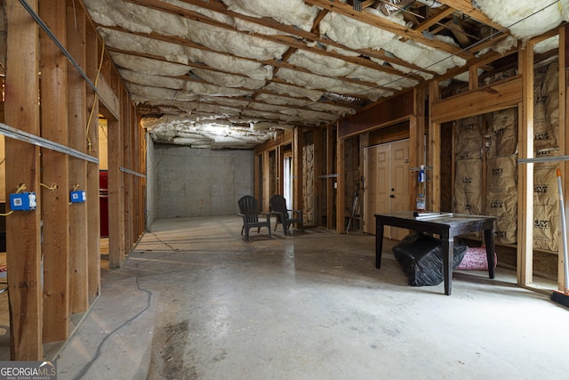 view of basement