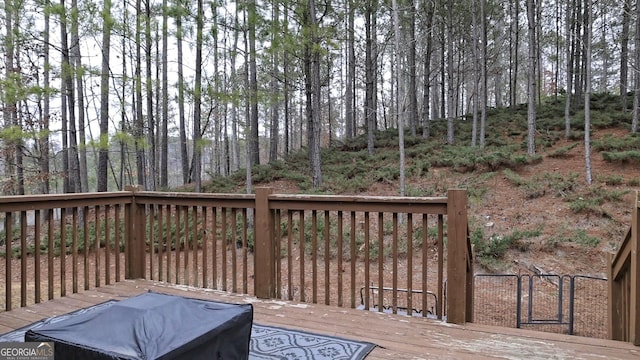 view of wooden terrace