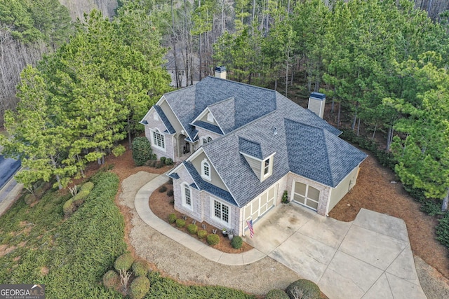 birds eye view of property